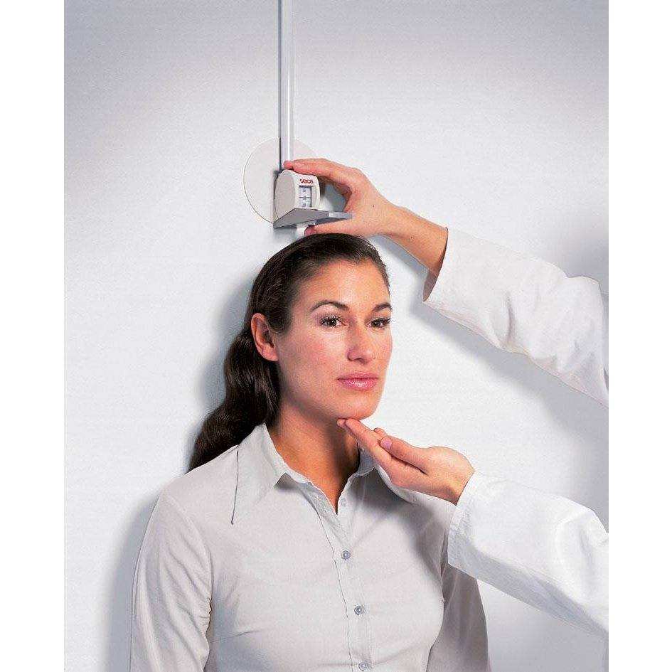 Toise ruban enrouleur murale