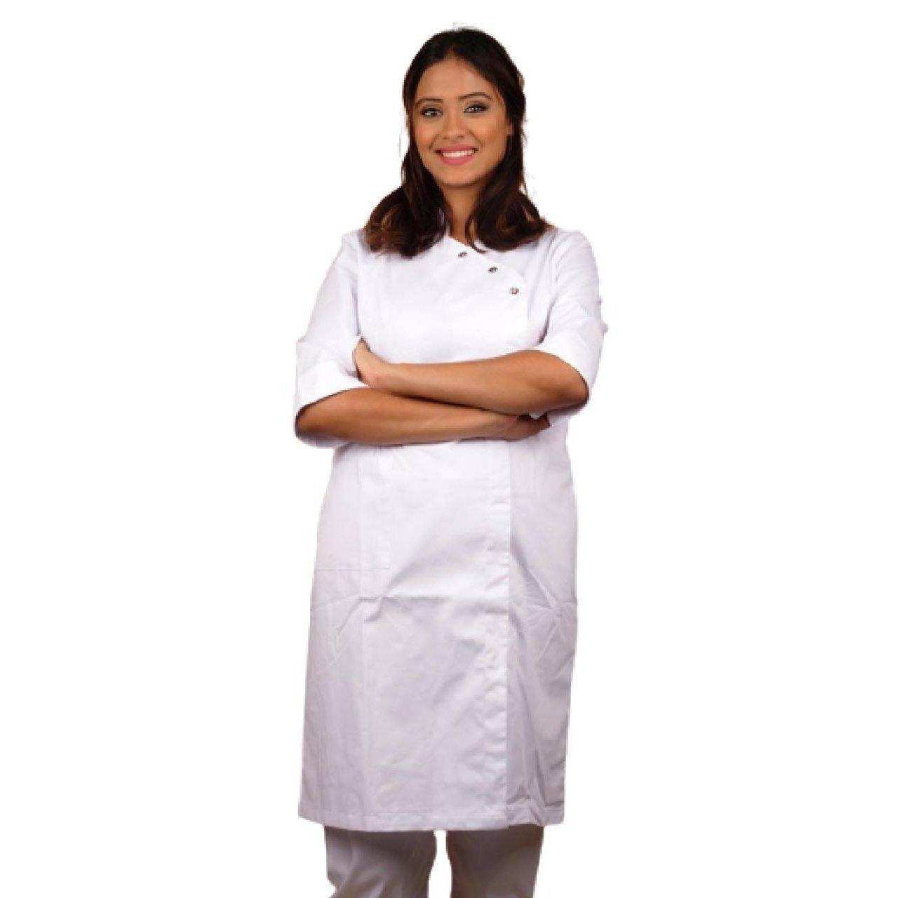 Blouse Longue avec Col officier