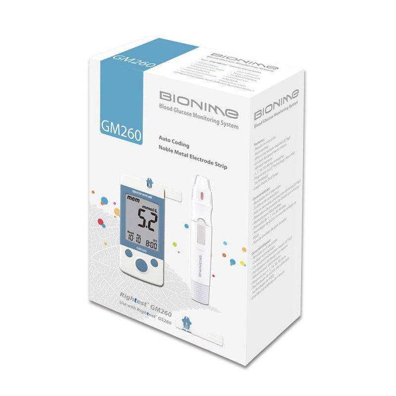 Glucomètre avec stylo auto piqueur GM260 - Bionime