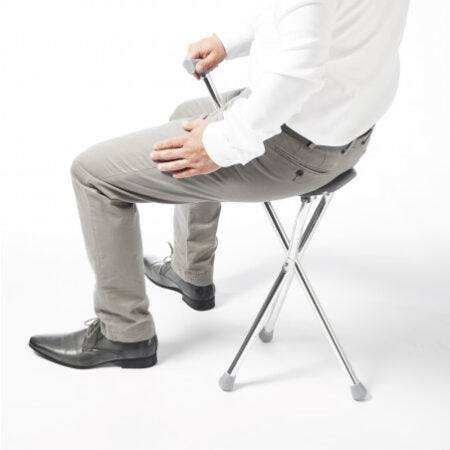 Canne siège pliable