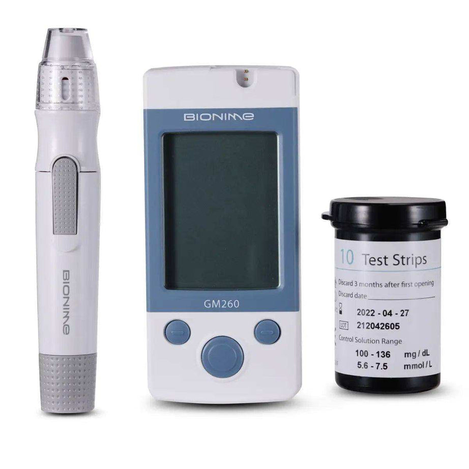 Glucomètre avec stylo auto piqueur GM260 - Bionime